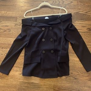 Off the shoulder black blazer
